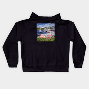 Old  Fishing Boats at Peggys Cove Kids Hoodie